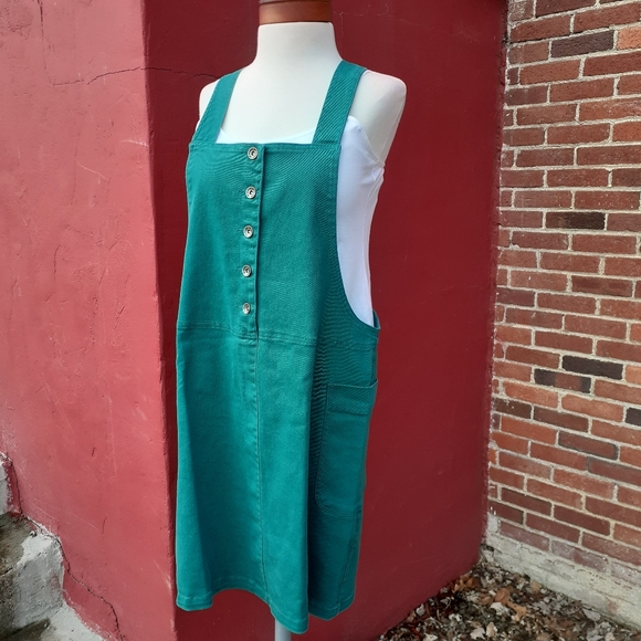 Kavu Denim Jumper Overalls Dress VSCO - Picture 2 of 12